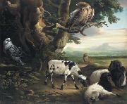 Birds of Prey, Goats and a Wolf, in a Landscape, Philip Reinagle